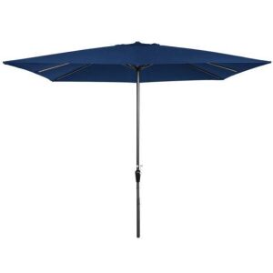 8x11ft Rectangular Patio Umbrella w/ Easy Crank, UV-Resistant Fabric