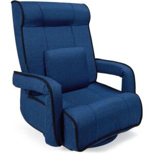 Oversized Swivel Gaming Floor Chair w/ Armrest, Adjustable Backrest