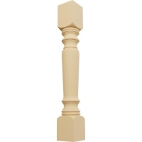Legacy Tapered Cabinet Column 5-in x 2.96-ft Unfinished Fluted Square Column.&nbsp;Dimensions: 5-in W x 5-in D x 35-1/2-in H (top block: 6-in , bottom block: 7-in ).