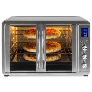 55L 1800W Extra Large Countertop Turbo Convection Toaster Oven w/ French Doors, Digital Display
