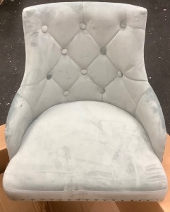 Upholstered Rolling Chair, Appears New