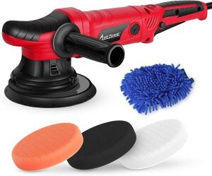 AVID POWER Dual Action Polisher, 21mm Long-Throw Orbital Polisher, 6 Inch Variable Speed Car Buffer kit with 3 Buffing Pads & Side Handle for Car Polishing and Waxing