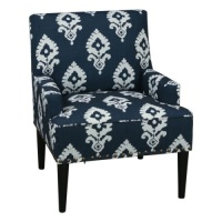 Pier1&nbsp;Boldini Ikat&nbsp;Accent Chair, Navy Pattern. Appears New
