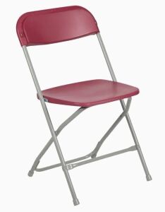 Case of (10) Flash Furniture Red Standard Folding Chair Solid Seat 