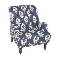 Pier1&nbsp;Chas Boldini Ikat Navy Armchair. Appears New