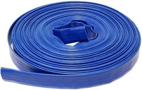 BISupply&nbsp;1" x 100' Flat Lay Sump Pump Discharge Hose, Blue PVC