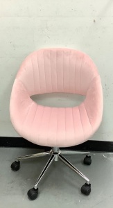 Upholstered Rolling Chair, Appears New