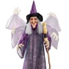 Wicked Wanda Standing Animatronic Witch with Sounds, LED Eyes - 5ft, Appears New