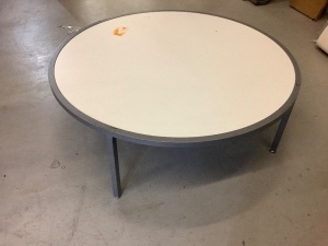 Low setting display table, stickers on top, Ecommerce Return