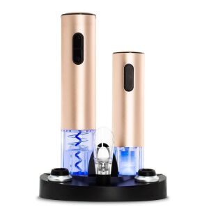 7-Piece Electric Wine Opener & Vacuum w/ Aerator, 2 Stoppers, Charger Base