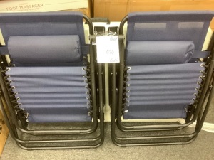 Set of 2 Adjustable Zero Gravity Patio Chair Recliners