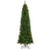 Pre-Decorated Spruce Pencil Christmas Tree w/ Berries, Pine Cones - 7.5ft