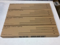 (4) 3 Pack&nbsp;Sets:&nbsp;LED Under Cabinet Lighting - Dimmable Under Counter Lights Kit Plug in, (1) 19.6", (1) 11.8", (1) 7.8"&nbsp;LED Light Bars Per 3 Pack, (Natural White). Appears New