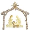 Lighted Christmas Nativity Scene Outdoor Decor with LED Lights - 6ft