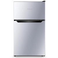 3.3-cu ft Freestanding Mini Fridge With Freezer Compartment (Silver). Missing A Shelf. E-Commerce Return.&nbsp;