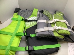 Lot of (2) PFD, 1 Adult Large, 1 Youth 50-90lbs, Ecommerce Return