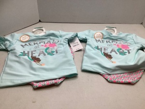 Lot of (2) Carters 18M Swimsuit, Appears New