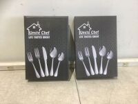 Lot of (2) Umite Chef 40 Piece Flatware Set for 8&nbsp;