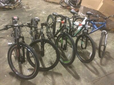 Lot of (5) Mountain Bikes - For Parts or Repair 