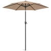 Outdoor Market Patio Umbrella w/ Push Button Tilt, Crank Lift - 7.5ft