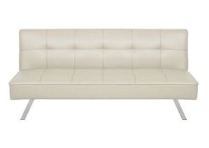 Serta Cobie Leather-Look Convertible Futon Sofa Bed