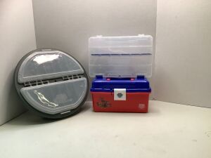 Lot of (3) Fishing Storage Containers, Ecommerce Return