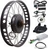 Voilamart Electric Bicycle Kit 26" Rear Wheel with 3.23" Width Rim 48V 1000W, Cycling Hub Motor with Intelligent Controller and PAS System for Road Bike