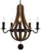 PHILOMENA American Rusted Wooden Pendant Lamp Antique Candle&nbsp;