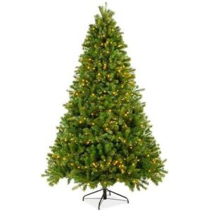 7.5' Pre-Lit Realistic Douglas Fir Christmas Tree w/ 8 Light Sequences, Base