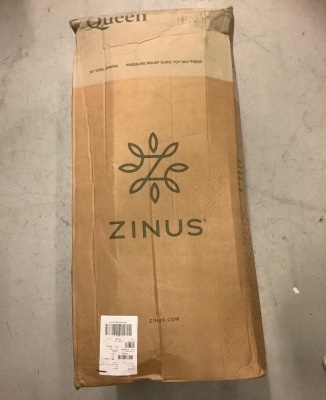Zinus Queen Size 13" ICoil Spromg Pressure Relief Euro Top Mattress, Appears New