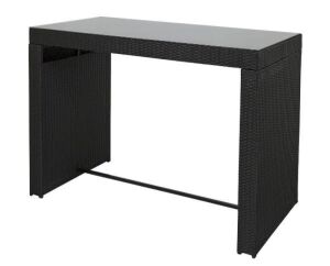 Outdoor Rattan Wicker Bar w/ Glass Table Top