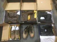 Lot of (6) Work Boots & Shoes - Multiple Sizes & Styles