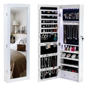 Jewelry Armoire Cabinet w/ Mirror