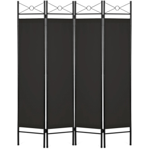 4-Panel Folding Privacy Screen Room Divider Decoration Accent, 6ft