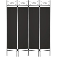 4-Panel Folding Privacy Screen Room Divider Decoration Accent, 6ft
