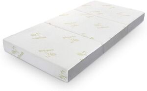 Inofia Memory Foam Tri-fold Mattress with Ultra Soft Bamboo Cover, 6" Queen 