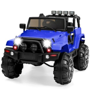 12V Kids Ride-On Truck Car Toy w/ 3 Speeds, LED, Remote, Bluetooth