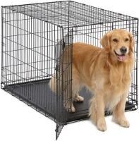 MidWest Homes Single Door Folding Metal&nbsp;Dog Crate,&nbsp;42"L x 28"W x 30"H