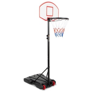 Kids Height-Adjustable Basketball Hoop, Portable Backboard System Stand