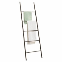 Metal Free Standing Bathroom Ladder Towel Bar Holder - Graphite. Appears New&nbsp;