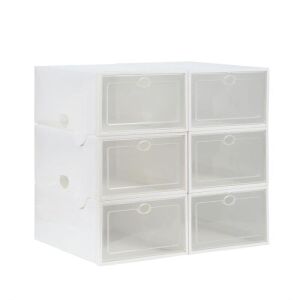 Zimtown Clear Plastic Stackable Shoe Storage Boxes, 36pcs