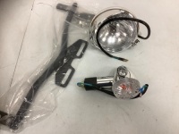 Motorcycle Headlights w/ Mounting Bracket, Unknown Specs, E-Commerce Return