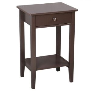 Side Table with Drawer and Shelf