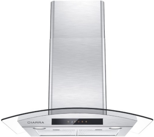 Ciarra Range Hood&nbsp;w/&nbsp;Soft Touch Control, Vent Hood,&nbsp;3 Speed Fan, Permanent Filters&nbsp;- 30in