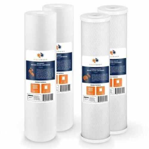 Big Blue CTO Carbon Block & Sediment 20&rdquo; x 4.5" Replacement Filter Cartridges Set