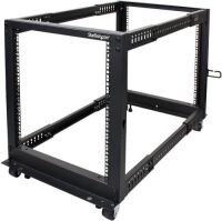 StarTech.com 12U Open Frame Server Rack w/ Casters, Levelers & Cable Management, 4 Post Adjustable Depth 22" to 40"&nbsp;
