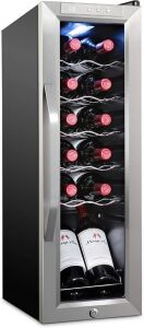 Ivation 12 Bottle Compressor Wine Cooler Refrigerator, Digital Temperature Control Fridge, Stainless Steel - Lock Does Not Work