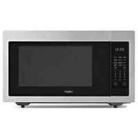 Whirlpool&nbsp;1.6-cu ft 1200-Watt Countertop Microwave (Fingerprint Resistant Stainless Steel). Minor Dent On Back. Appears New. Tested.