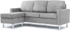 Casa Andrea Milano LLC Modern Sectional Sofa-Reversible Chaise Lounge, Grey Microfiber