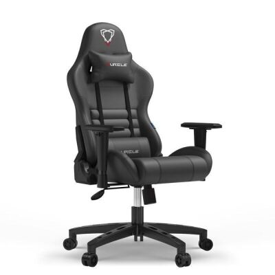 Black Furgle Gaming Chair Racing Computer High Back Recliner Office Desk Swivel Seat Premium Leather